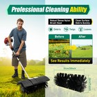Gas Power Handheld Sweeper Broom Driveway Turf Artificial Grass Snow Clean 52cc