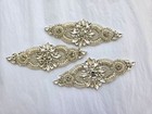 3 Diy Applique Parts   Silver Clear Rhinestone Pearl Diy Trim