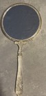Vintage Handheld Vanity Mirror With Floral Motif