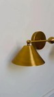 Minimalist Mid-century Brass Vanity Light Fixture Adjustable Wall Sconce Lamp