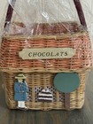Vintage    chocolats    Basket Fixed Handle 11in Folk Art French Country Bnb New