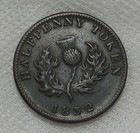 1832 Nova Scotia Halfpenny Token High Grade