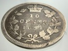1871 H Canada 10 Cents Dime Km  3 Circulated Coin Ii987