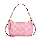 Coach Teri Shoulder Bag In Signature Canvas gold powder Pink New Cal51
