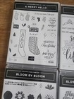 Stampin Up Stamp Sets Photopoymer Lot 6 Assorted Craft Holiday Birthday Cupcake 