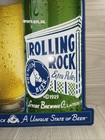 Vtg 90   s Rolling Rock A Unique State Of Beer Metal Advertising Sign Bar Pub 27 