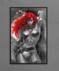 Red Sonja Barbarian Queen Fantasy Warrior Giclee Print Poster 11 x17  - Wall Art