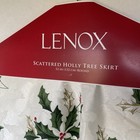 Lenox Scattered Holly Christmas Tree Skirt 52 Inches Red Green Large