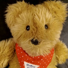 Vintage 1990 Eden Oshkosh Red Bandana Brown Teddy Bear Plush Stuffed Animal Toy