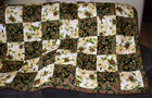 Holiday Poinsettia Throw Quilt - 53  X 70 