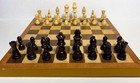 Vintage Wooden Chess Set 3 5    King Folding Board Storage Felted Pieces Completed
