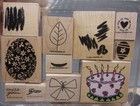 Vintage Stampin  Up   Mixed Lot Of  34 Mounted Rubber Stamps 90s 2000s