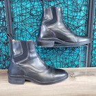 Ovation Vionix Classic Zip Paddock Black Leather Riding Boots Womens Sz Us 8-8 5