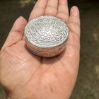 925 Silver Handmade Trinket Kajal Casket Jewelry Box Round 4 5 Cm Dia 22 5 Gms