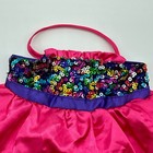 Build A Bear Pink Purple Sequin Halter Dress Satin Tulle Teddy Clothes Outfit