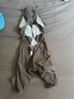Women   s Dark Grey Arena Carbon Tech Suit Open Back Size 32 Powerskin