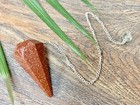Red Goldstone Pendulum Crystal Dowsing Gemstone Specimen Reiki Chakra Therapy