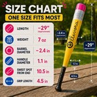 Pencil Bat - Plastic Youth Baseball Bat And Ball Set - Reinforced Durable Bar   