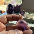 High Quality Amathyst Sphere Beautiful And Translucent With 18k Solid Gold 