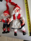 Vintage Pair Of Arne Hasle Askim Norwegian Christmas Gnomes elves Rubber Dolls