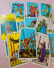 Vintage 1970s Smith-waite Tarot Card Deck - Rare Pink Ankh Back