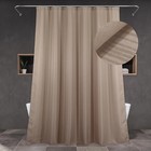 Taupe Long Shower Curtain  78 Inch Linen Textured 72 w X 78 l  pack Of 1  Tan
