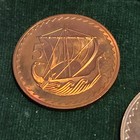 1963 Cyprus 5-coin Proof Type Set 1-100 Mils  bunc Uncirculated  ogp Green Case