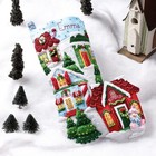 Bucilla Felt Applique 18  Stocking Kit  Christmas Town  Diy Holiday Craft