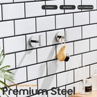 2 Pack Robe Hook Polished Chrome Bath Towel Hanger Stainless Steel Wall Mount