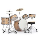 5-piece Complete Junior Drum Set With Genuine Brass Cymbals For Children Gift