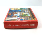 Vintage Disney Snow White Wooden 6 Picture Puzzle Blocks Dice Czech Tofa Semily