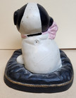 Cast Iron Bank - Hubley  repro  Puppo Dog On A Pillow Vg Condition