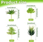 6pack Mini Green Artificial Succulents Realistic Fake Cactus Tropical Diy Plants