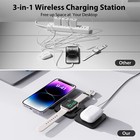 X55 3-in-1 Foldable Magnetic Wireless Charger   Stand For Iphone Iwatch Airpods