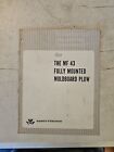 1965 Massey Ferguson Mf 43 Moldboard Plow Assembly   Predelivery Instructions 