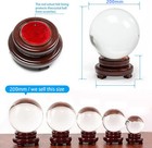 200mm 7 87  Clear Crystal Ball Large Sphere Free Stand Venue Decoration