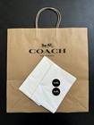 Coach Gift Shopping Bag   Logo Paper Tissues   Stickers Large 18  X 18 1 2  X 7 