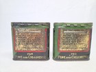 Two Antique Tobacco Tins - Half   Half Buckingham Bright Cut Plug Smoking 1930s