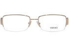 Versace Eyeglasses Ve1175-b 1175b 1002 Gold Medusa brown Rectangle Shape 53mm