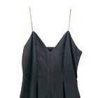 Pauline Trigere Vintage Black Slip Dress Spaghetti Strap Est  Size S m