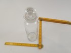Apothecary Bottle Jar Hand Blown With Stopper Vintage Antique 8 1 2  Medicine 
