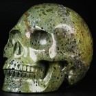 5 0  Dragon Bloodstone Carved Crystal Skull  Realistic  Crystal Healing