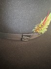 Vintage Resistol Top Rail Black Western Hat Xxx Beaver W  Feather Accent