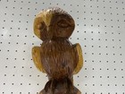 Hand Carved Wooden Owl Figurine Rustic Folk Art Sculpture Home Decor Vintage