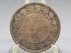 1881 H Canadian Large One Cent Coin Canada