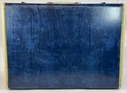 Vintage Samsonite 4736 Schwayder Bros Blue Marble Vinyl 26  Wood Hard Suitcase