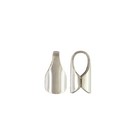 4pcs 4mm 925 Sterling Silver Round End Caps For Leather Cord Diy Jewelry Making
