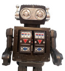 Vintage Horikawa Japan Tin Robot Battery Operated Rotatomatic Action 