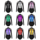 Women s Gymnastics Dance Dress Long Sleeve Leotard Rhinestone Ballet Dancewear