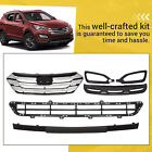 For Hyundai Santa Fe Sport 2013-2016 Front Upper Grille Fog Light Bezels Set